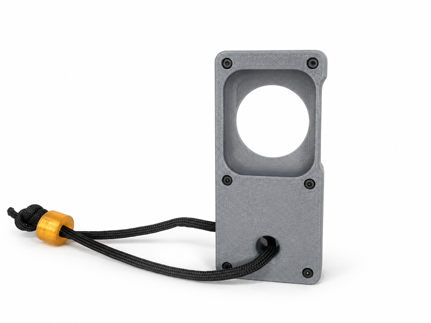Gray Unwrist case for Apple Watch SE 44mm, with lanyard.